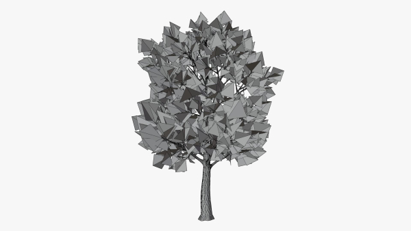 Stylized Cartoon Beech Tree