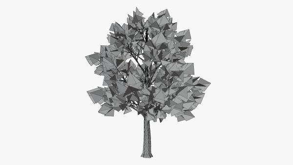 Stylized Cartoon Beech Tree