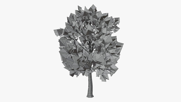 Stylized Cartoon Beech Tree