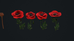 Stylized handpainted Poppy