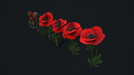 Stylized handpainted Poppy