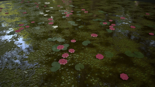 Stylized lake water material