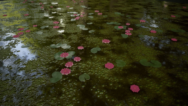 Stylized lake water material
