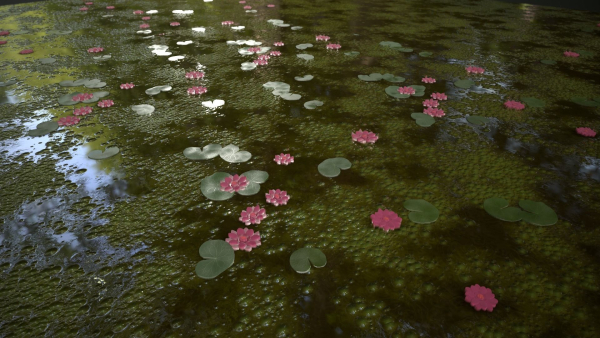 Stylized lake water material