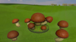 Stylized mushrooms  mycelium  game ready