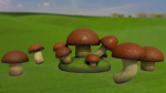 Stylized mushrooms  mycelium  game ready