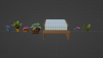 Stylized Plant and Flowers - Low Poly 3D Model