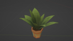 Stylized Plant and Flowers - Low Poly 3D Model