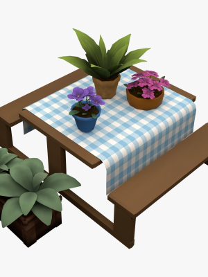Stylized Plant and Flowers - Low Poly 3D Model