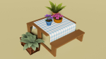 Stylized Plant and Flowers - Low Poly 3D Model