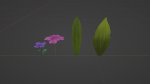 Stylized Plant and Flowers - Low Poly 3D Model