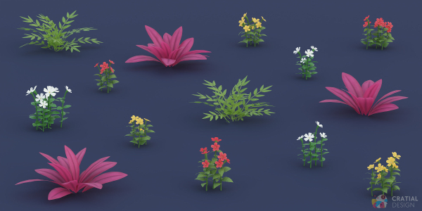 Stylized Tropical Nature and Foliage Kit