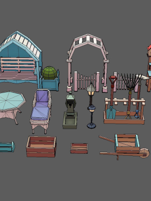 stylized-vintage-garden-set-3d-model-low-poly-obj-fbx-ma