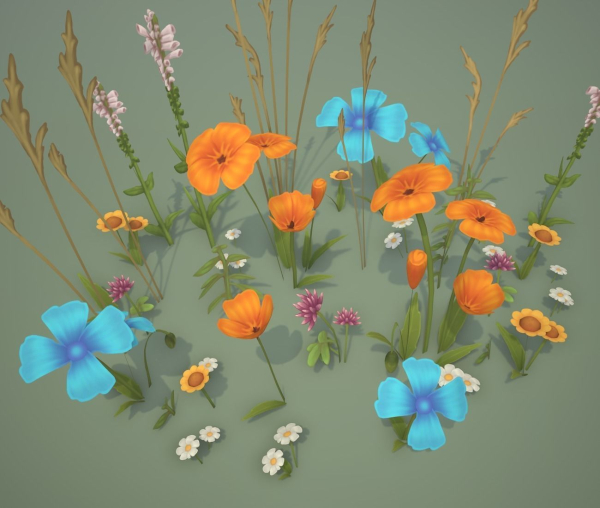 Stylized Wildflowers
