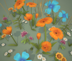 Stylized Wildflowers