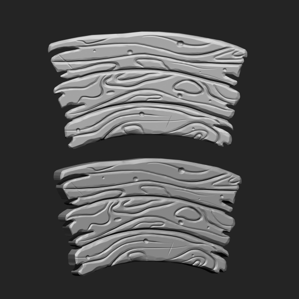 STYLIZED WOODEN PLANK MEGA PACK 4 IN ONE  73 BRUSHES