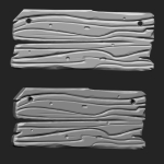 STYLIZED WOODEN PLANK MEGA PACK 4 IN ONE  73 BRUSHES
