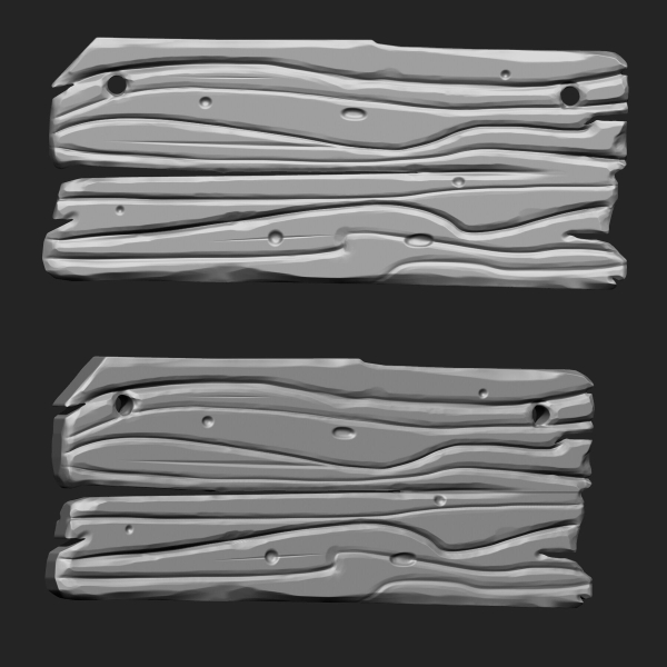 STYLIZED WOODEN PLANK MEGA PACK 4 IN ONE  73 BRUSHES