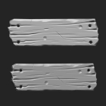 STYLIZED WOODEN PLANK MEGA PACK 4 IN ONE  73 BRUSHES