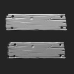 STYLIZED WOODEN PLANK MEGA PACK 4 IN ONE  73 BRUSHES