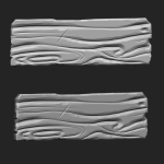 STYLIZED WOODEN PLANK MEGA PACK 4 IN ONE  73 BRUSHES