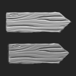 STYLIZED WOODEN PLANK MEGA PACK 4 IN ONE  73 BRUSHES