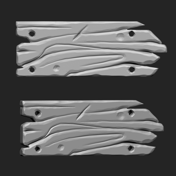 STYLIZED WOODEN PLANK MEGA PACK 4 IN ONE  73 BRUSHES