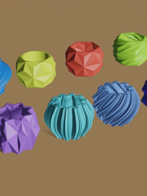 3D Printed Succulents Planters - 13 pieces