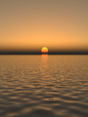 Sunset over ocean
