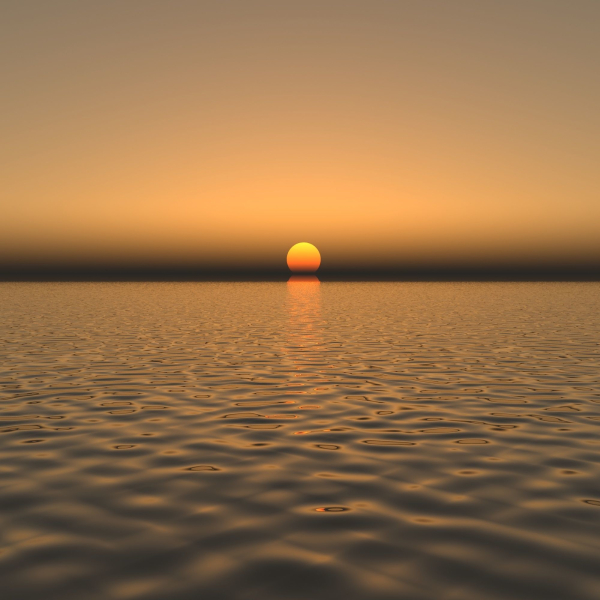 Sunset over ocean