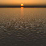 Sunset over ocean