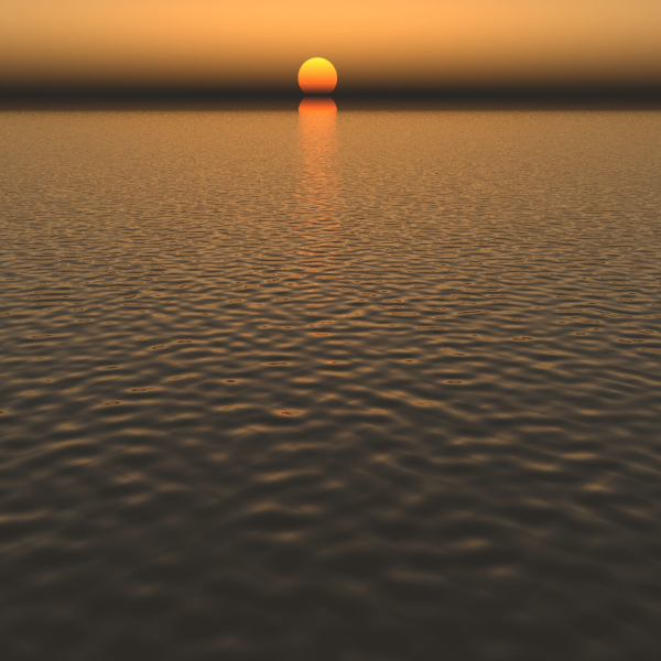 Sunset over ocean