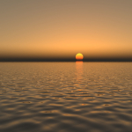 Sunset over ocean