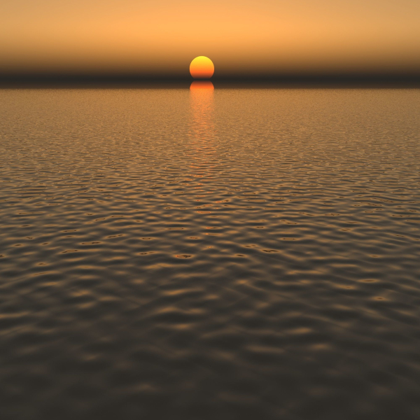 Sunset over ocean