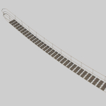 Suspension rope bridge animated
