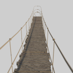 Suspension rope bridge animated