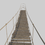 Suspension rope bridge animated
