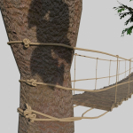 Suspension rope bridge animated