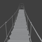 Suspension rope bridge animated