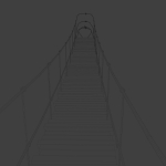 Suspension rope bridge animated