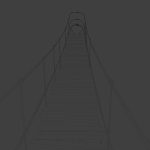 Suspension rope bridge animated