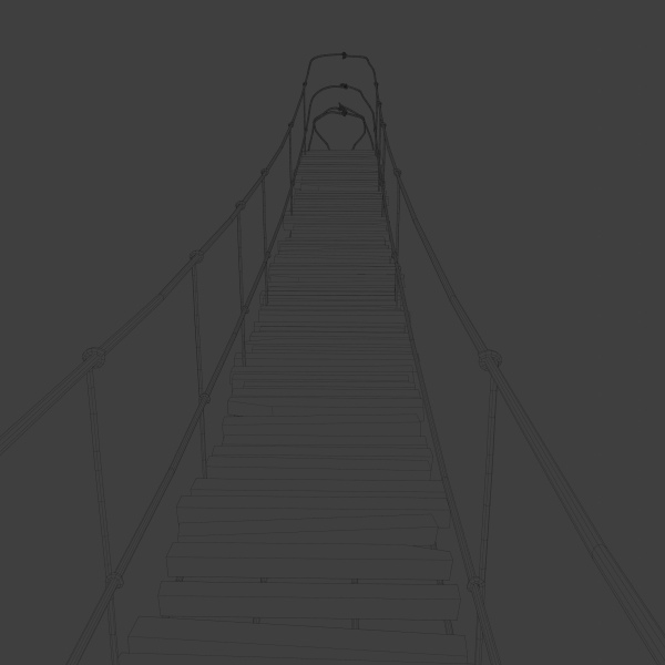 Suspension rope bridge animated