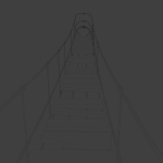 Suspension rope bridge animated