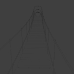 Suspension rope bridge animated