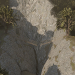 Suspension rope bridge animated