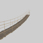 Suspension rope bridge animated