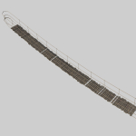 Suspension rope bridge animated
