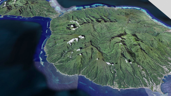 Tahiti island in French Polynesia