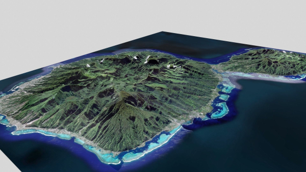 Tahiti island in French Polynesia