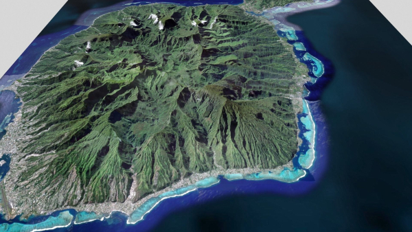 Tahiti island in French Polynesia